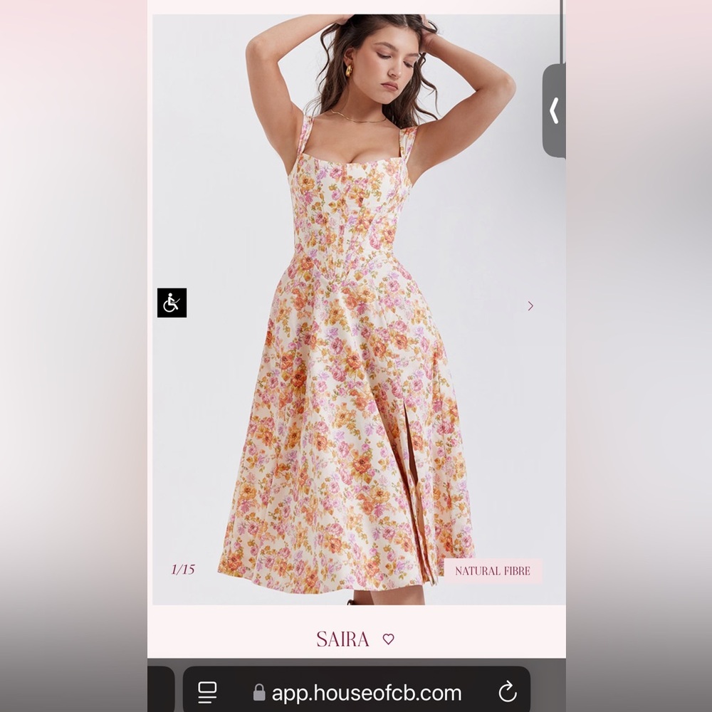 New House if CB saira floral floral midi dress ivory